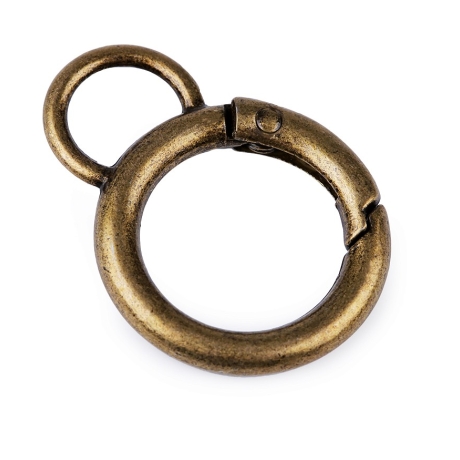 Karabiner Ring 20mm Gold Silber Schwarz Altmessing