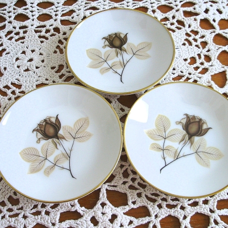 Vintage♥Rosenthal Teller-Set♥Design Schattenrose♥60er Jahre