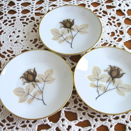 Vintage♥Rosenthal Teller-Set♥Design Schattenrose♥60er Jahre