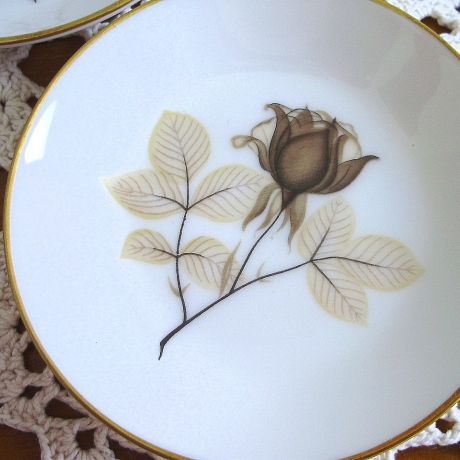 Vintage♥Rosenthal Teller-Set♥Design Schattenrose♥60er Jahre