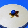 Glasanhänger Schildkröte blau braun Kettenanhänger aus Glas
