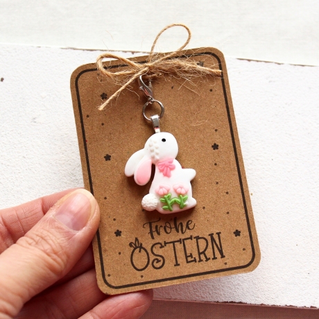 Hasen Anhänger - Kleines Ostergeschenk auf Geschenkkarte