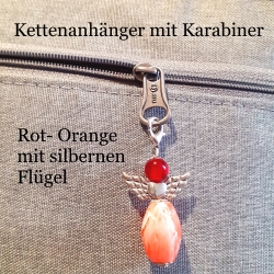 Taschenanhänger Schutzengel Kettenanhänger Orange Taschenbaumler 