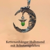 Ketten-Anhänger Glücksengel Halbmond mit Gesicht Schmuckanhänger