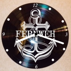 Schallplattenuhr Wanduhr Anker Fernweh