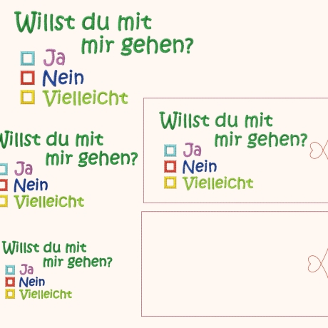 5x Stickdatei -Willst du- Schokohülle Text Blanko stickdirwas