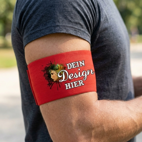Klett-Armbinde 10 cm Höhe personalisiert mit deinem Wunschmotiv