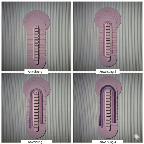 Regenbogen Schablone für Bögen aus Polymer Clay - 2 Editionen