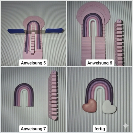 Regenbogen Schablone für Bögen aus Polymer Clay - 2 Editionen