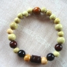 Holzperlenarmband♥Afro♥in beige und braun♥von Hobbyhaus