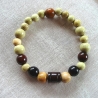 Holzperlenarmband♥Afro♥in beige und braun♥von Hobbyhaus