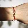 Lederarmband mit Unendlichkeitszeichen Freundschaftsarmband