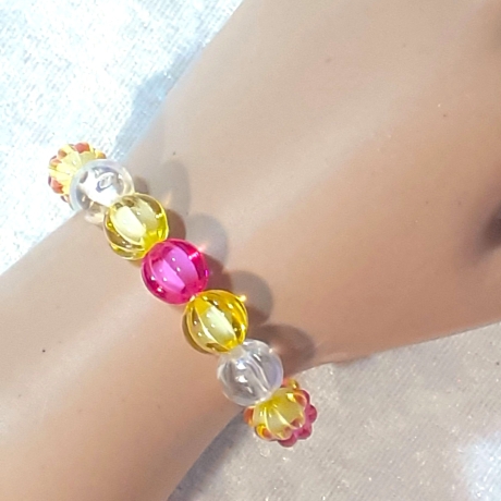 Kinder-Armband Armreifen Perlen-Schmuck Bunt Kinderschmuck