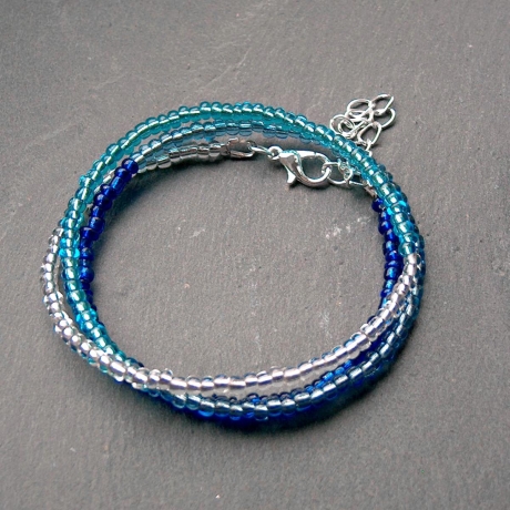 Summer Breeze • Wickelarmband | Armband Perlen | Farbverlauf