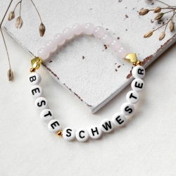 Beste Schwester • Armband Glasperlen | Armschmuck | Geschenk