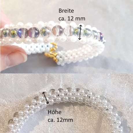 Armband 3D Schmuck für Damen Perlenschmuck große Größe 
