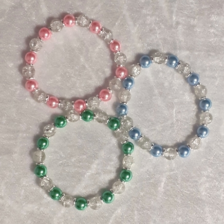 Armband Armbänder 3er-Set große Größe bis 17cm Perlenschmuck 