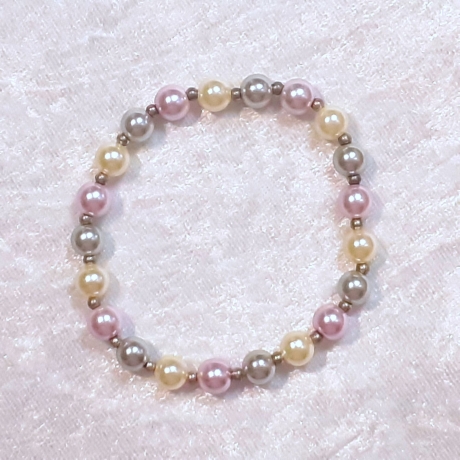 Perlen-Armband Schmuck für Jugendlichen & Erwachsene dreifarbig