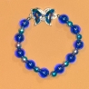 Schmetterlings-Armband für Kinder Armreifen Kinder-Schmuck blau