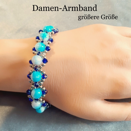 Armband Farbverlauf Blau Schmuck für Jugendlichen & Erwachsene XL