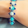 Armband Farbverlauf Blau Schmuck für Jugendlichen & Erwachsene XL