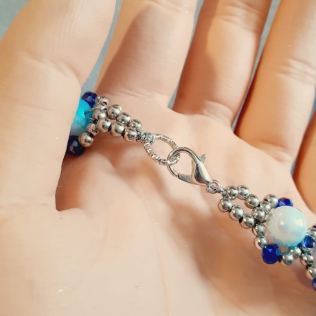 Armband Farbverlauf Blau Schmuck für Jugendlichen & Erwachsene XL