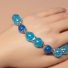 Armband große Größe bis 21-23 cm Perlenschmuck Blau elegant