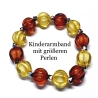 Kinder-Armband Armreifen Perlen-Schmuck Braun-Gelb Kinderschmuck