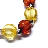 Kinder-Armband Armreifen Perlen-Schmuck Braun-Gelb Kinderschmuck