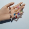 Armband große Größe bis 21 cm Perlenschmuck Braun-Silber elegant