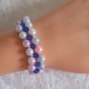 Armband Farbverlauf zweireihig Schmuck für Damen Perlenschmuck