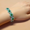 Armband Gänseblümchen Grün Perlenschmuck niedlich Armreifen 