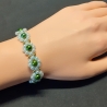 Armband Gänseblümchen Grün Perlenschmuck niedlich Armreifen 