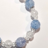 Armband große Größe bis 21 cm Perlenschmuck Hellblau elegant
