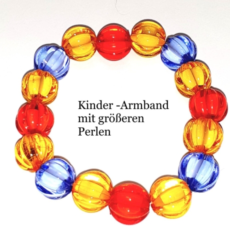 Kinder-Armband Armreifen Perlen-Schmuck Bunt Kinderschmuck