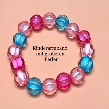 Kinder-Armband Armreifen Perlen-Schmuck Bunt Kinderschmuck