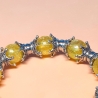 Extravagantes Armband große Größe bis 21-23 cm Perlenschmuck Gelb