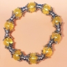 Extravagantes Armband große Größe bis 21-23 cm Perlenschmuck Gelb