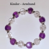 Kinder-Armband Armreifen Perlen-Schmuck Lila Kinderschmuck