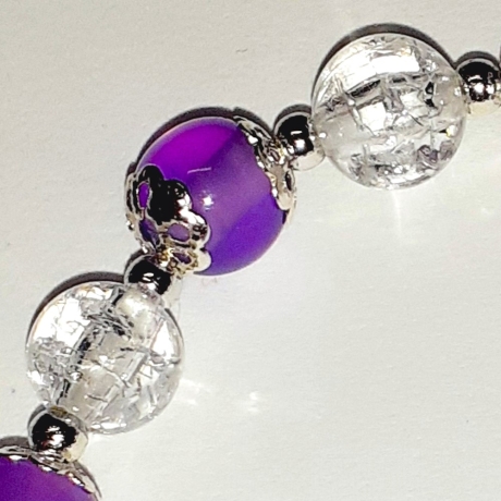 Kinder-Armband Armreifen Perlen-Schmuck Lila Kinderschmuck