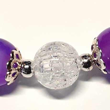 Kinder-Armband Armreifen Perlen-Schmuck Lila Kinderschmuck