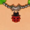 Glücksbringer-Armband für Kinder Kleeblätter & Marienkäfer Grün