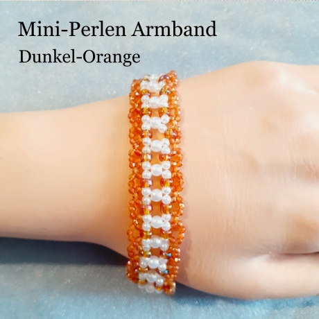 Armband Mini-Perlen Orange Schmuck für Jugendlichen & Erwachsene