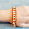 Armband Mini-Perlen Orange Schmuck für Jugendlichen & Erwachsene
