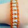 Armband Mini-Perlen Orange Schmuck für Jugendlichen & Erwachsene