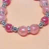 Armband große Größe bis 21 cm Perlenschmuck Rosa und Pink elegant