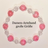 Armband große Größe bis 21 cm Perlenschmuck Rosa elegant