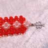 Perlen-Armband 3cm breit Schmuck Jugendlichen & Erwachsene Rot