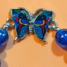 Schmetterlings-Armband für Kinder Armreifen Kinder-Schmuck blau