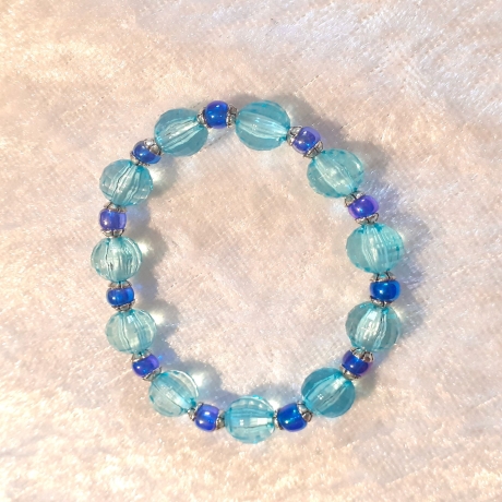 Kinder-Armband Armreifen Kinder-Schmuck blau funkelnd Geschenk